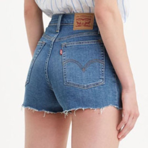 Levi's High Rise Denim Shorts - Picture 3 of 7